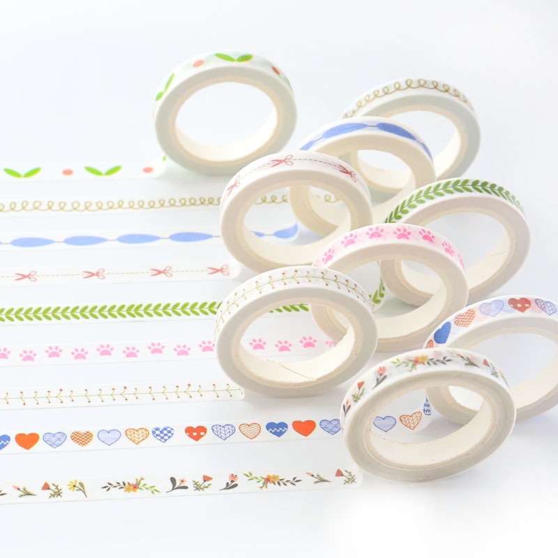 Washi Tape Băng Dính Giấy Dán Nhiều Họa Tiết Cute