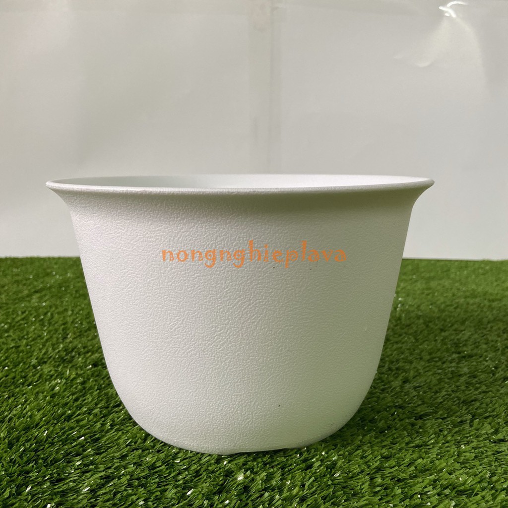 Chậu Tròn Vành 20x13cm Nhiều Màu Trồng Cây, Hoa kiểng