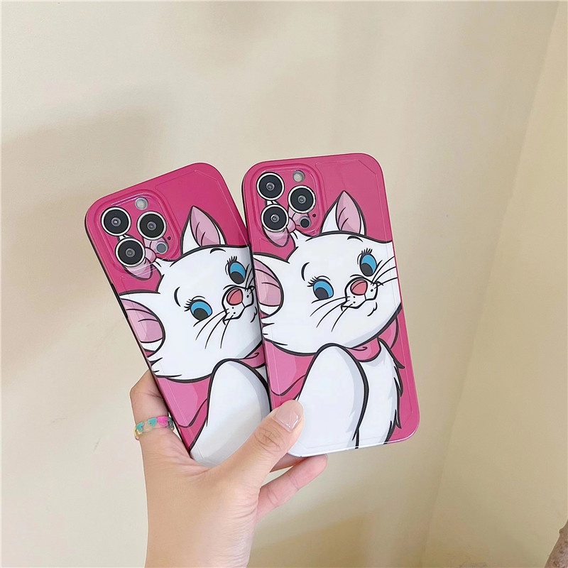 DISNEY Ốp Điện Thoại TPU Dẻo Họa Tiết Hoạt Hình Mèo Marie Dễ Thương Cho iPhone 14 13 12 11 Pro Max XR X XSMAX