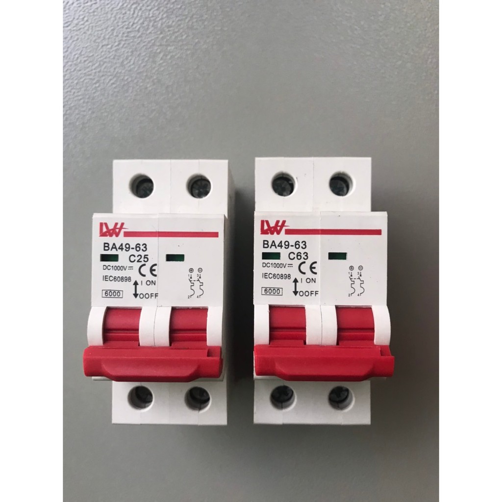 [Bán Buôn] Át 1 Chiều Dc 16 25A 32 63A Lw 1000V Bộ Ngắt Mạch Cb Dc 1000V