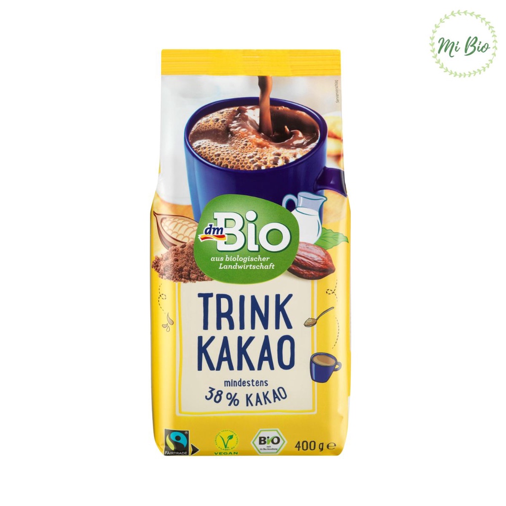 Bột cacao hữu cơ 38% 400gr - dmBio