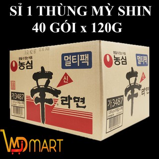 Sỉ 1 thùng mì shin 40 gói nhập hàn gói 120gr