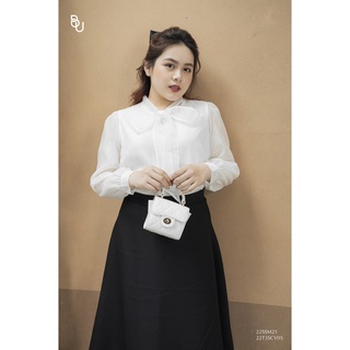 Áo suông oganza nơ cổ bigsize - 22ssm21 -