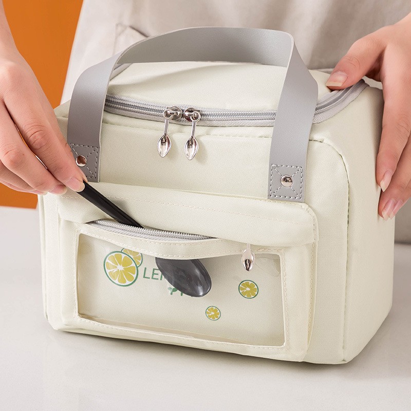 Túi đựng cơm trưa giữ nhiệt cao cấp cỡ lớn, vải Polyester chống nước, 4 lớp cách nhiệt dày dặn, hoạ tiết Nhật bản