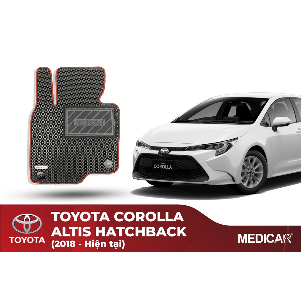 Thảm lót sàn ô tô Medicar xe Toyota Altis (2022 - Hiện tại) - chống nước, không mùi, ngăn bụi bẩn