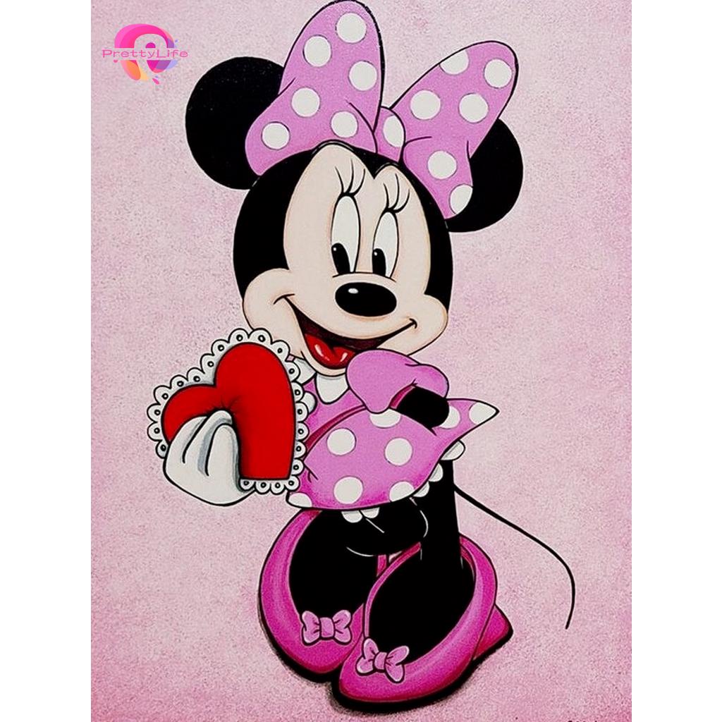 Bộ Tranh Đính Đá 5D Họa Tiết Mickey Dễ Thương Độc Đáo Kích Thước 30x40cm / 40x50cm / 50x70cm Dùng Trang Trí Nhà Cửa