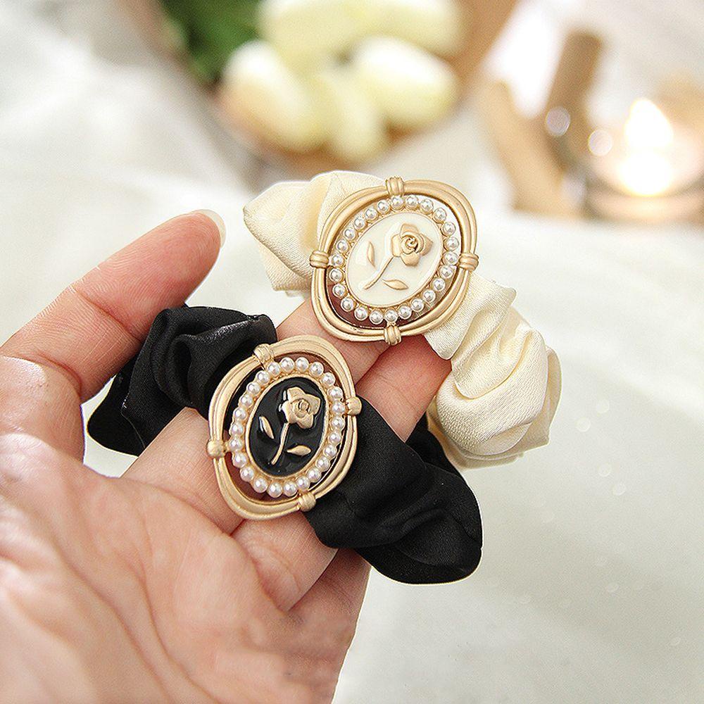 Dây Buộc Tóc Vải Satin In Hoa Kiểu Pháp Cổ Điển Sang Trọng WMES15H Cho Bạn Gái