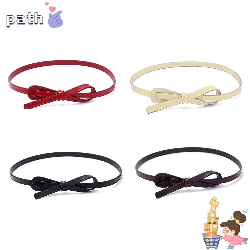 Thắt lưng da PU thắt nơ có thể điều chỉnh thời trang cho nữ