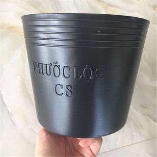 Chậu nhựa đen C8
