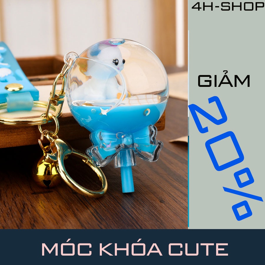 Móc khóa cute nước sữa  thú cưng độc đáo sáng tạo nhiều mẫu đẹp phong cách teen.