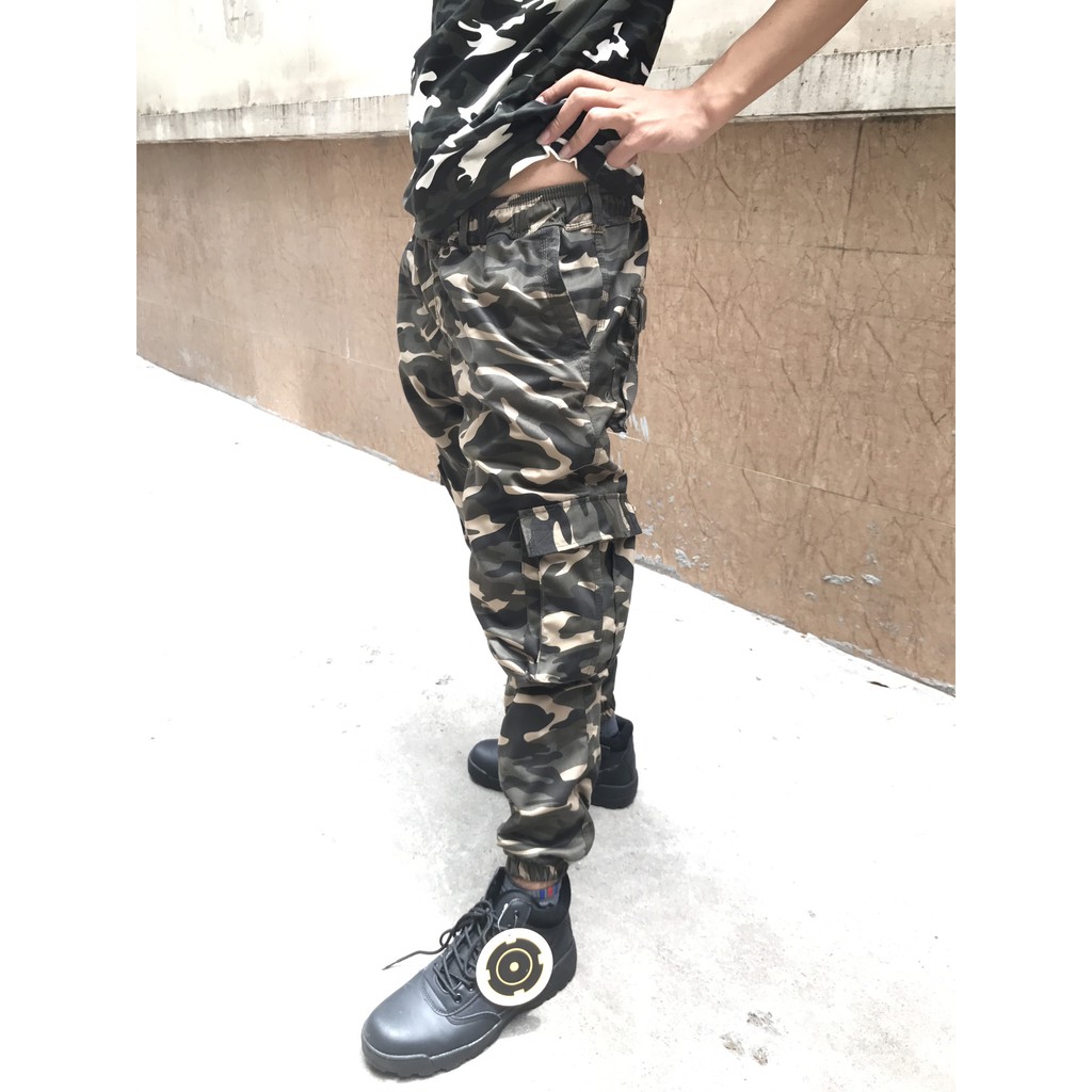 Quần Lính Jogger Túi Hộp Vải Kaki dày dặn - Đi học đi phượt du lịch dã ngoại