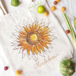 Túi canvas vẽ họa tiết Hoa Hướng Dương 🌻