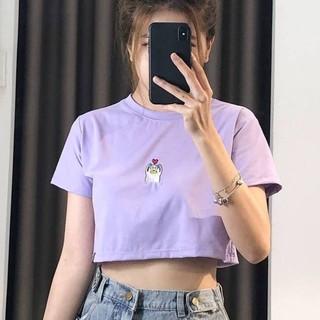 Áo Croptop nữ Vịt trái tim