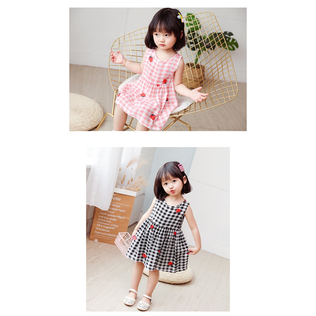 Floral Cute Cotton Baby Dress Girl Dress Kids Skirts Baby Clothing Đầm Công Chúa Đáng Yêu Cho Bé Gái 1-6 Tuổi