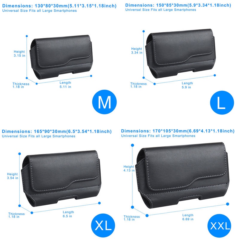 Túi Da Đựng Điện Thoại Có Kẹp Thắt Lưng Cho iPhone 13 12 11 Pro Max X 8 7 6 6S Plus 5 5S SE 5C 4 Xr Xs