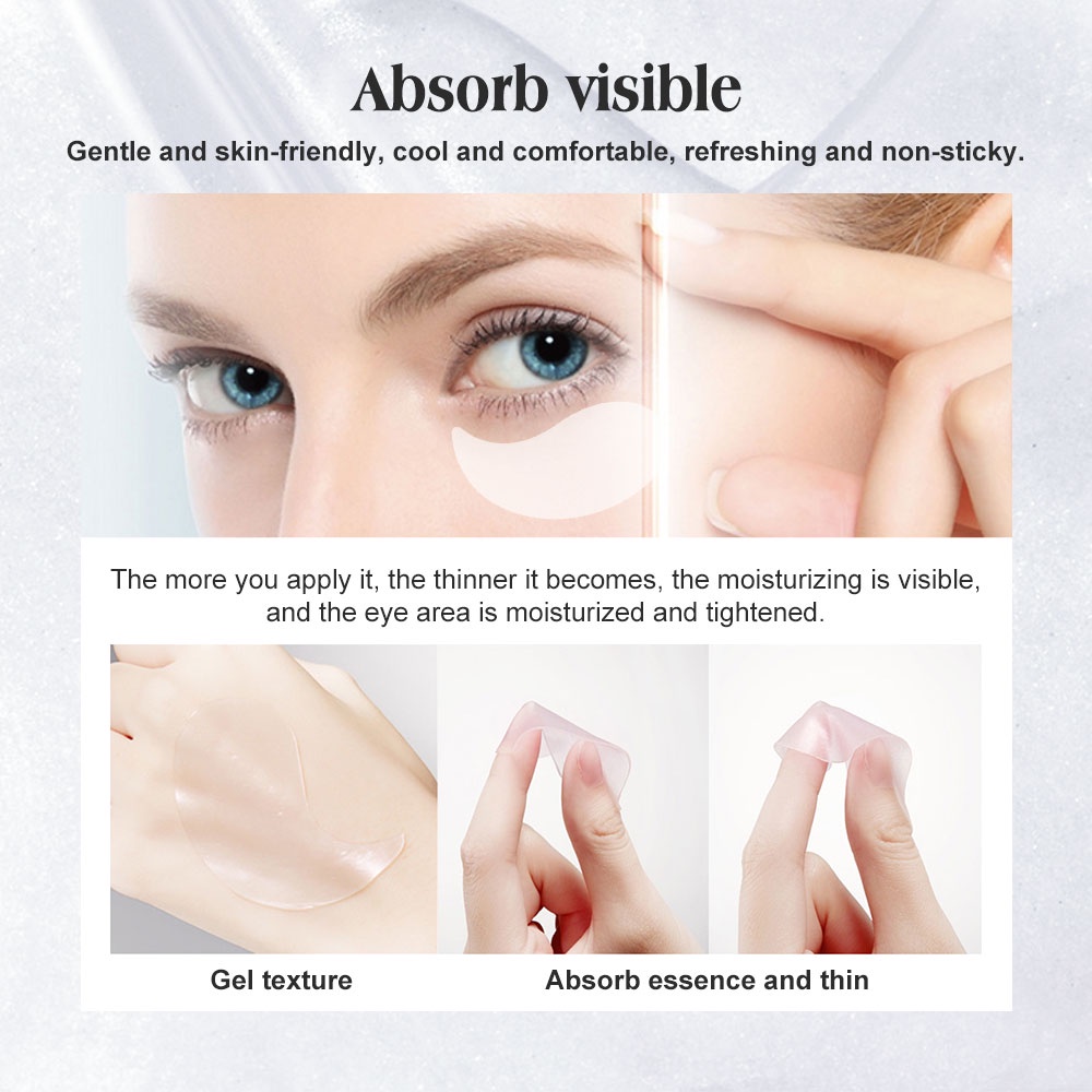 [Hàng mới về] Set 60 Mặt Nạ Mắt Chiết Xuất Rong Biển Collagen Chống Lão Hóa Dưỡng Ẩm Loại Bỏ Quầng Thâm Độc Đáo | BigBuy360 - bigbuy360.vn