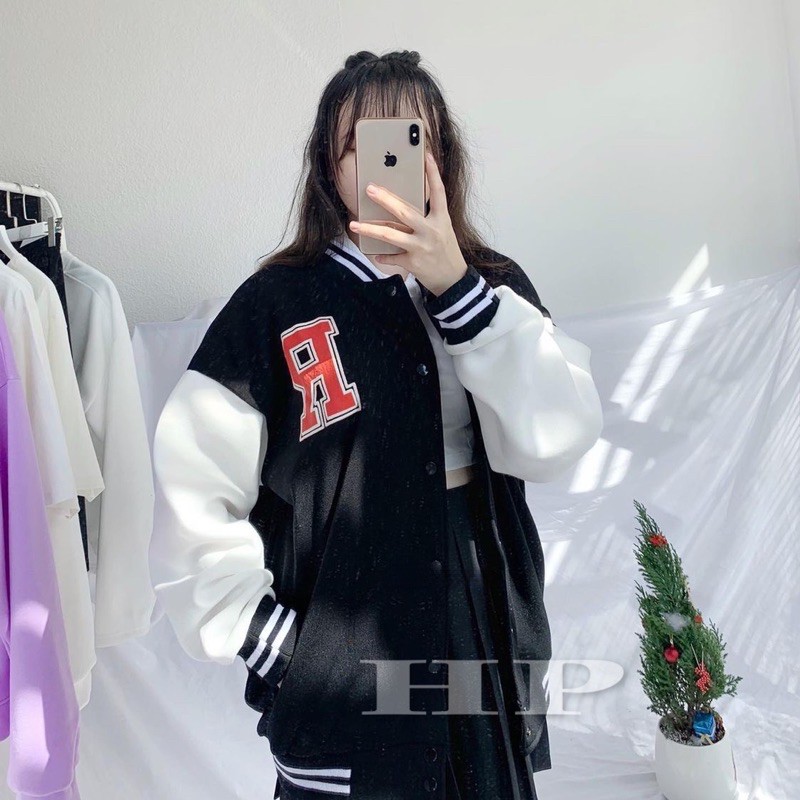 Áo bomber logo R phối tay TH6 | BigBuy360 - bigbuy360.vn