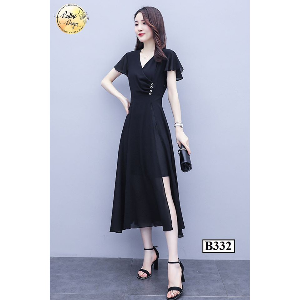 [FREESHIP] Váy đầm suông B332 Đen BUTINO SHOP thời trang nữ hàng thiết kế Cao Cấp | BigBuy360 - bigbuy360.vn