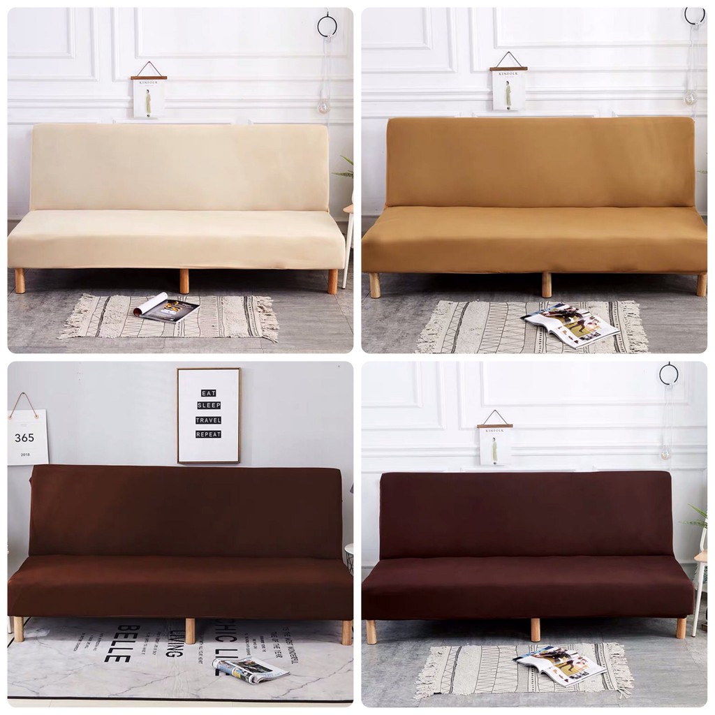 Vải bọc ghế sofa giường tinh tế màu trơn tông caramel - Sofa Bed