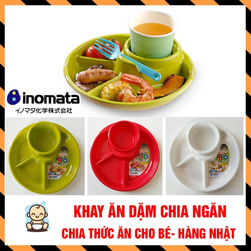 Khay Ăn Dặm Tròn INomata Hàng Nhật Nội Địa Cao Cấp