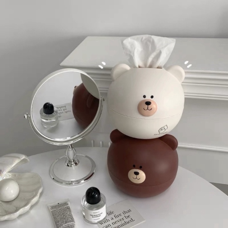 Hộp Đựng Giấy Ăn 🍀FREESHIP🍀 Hộp Để Giấy Ăn Hình Gấu Cute, Dễ Thương