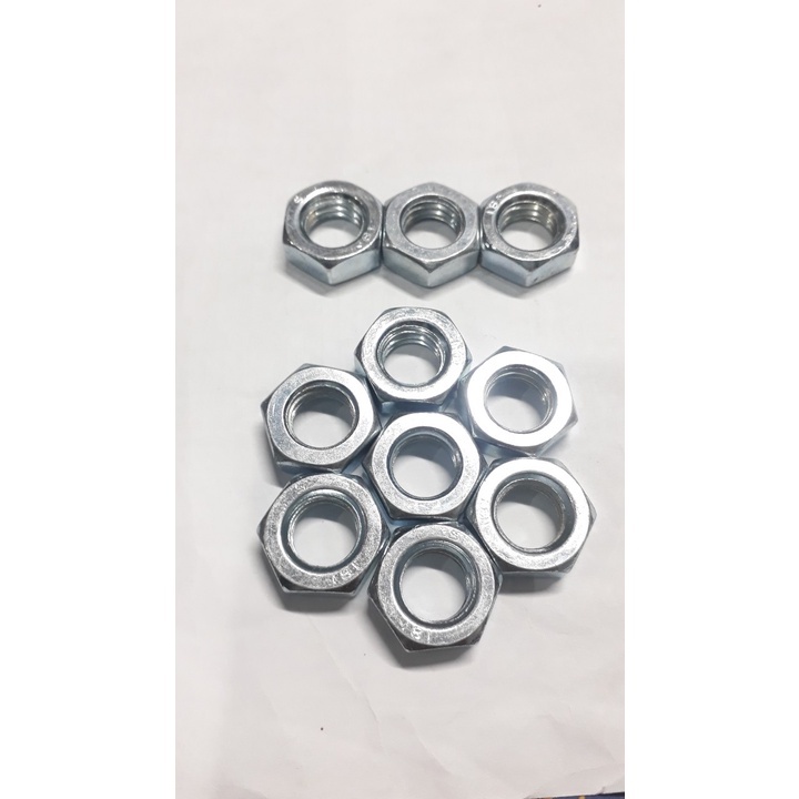combo 10 tán đai ốc vặn bulon lục giác có 6 cạnh từ M4 đến M20 siết chặt bu lon