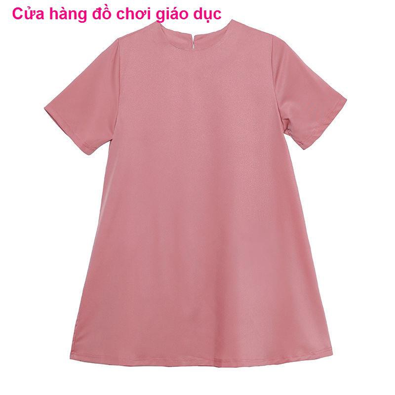 Quần áo bà bầu, mùa hè, thời trang dành cho mẹ bầu mỏng, màu trong sáng, đơn giản tam cá nguyệt thứ nhất, đầm ở