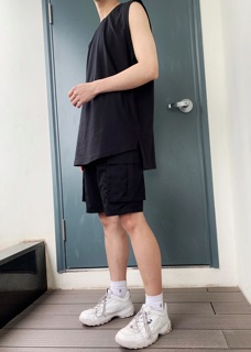 Áo thun trơn Tanktop basic trắng đen ( chất cotton 100% )