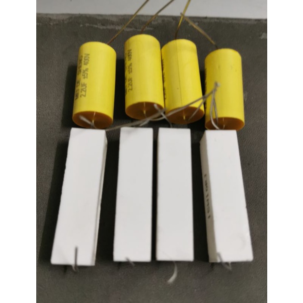 Combo 4 trở sứ và 4 tụ lọc chống cháy loa treble dùng cho loa kéo vv