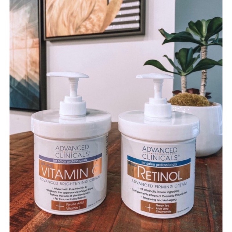 Kem dưỡng da advanced clinicals vitamin c q10 retinol collagen