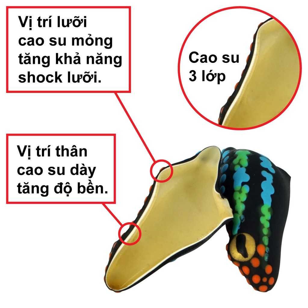 NHÁI HƠI POISON ( nổi )- mồi giả Thái Lan câu lure cá lóc giá rẻ siêu nhạy - 3.5CM/8GR