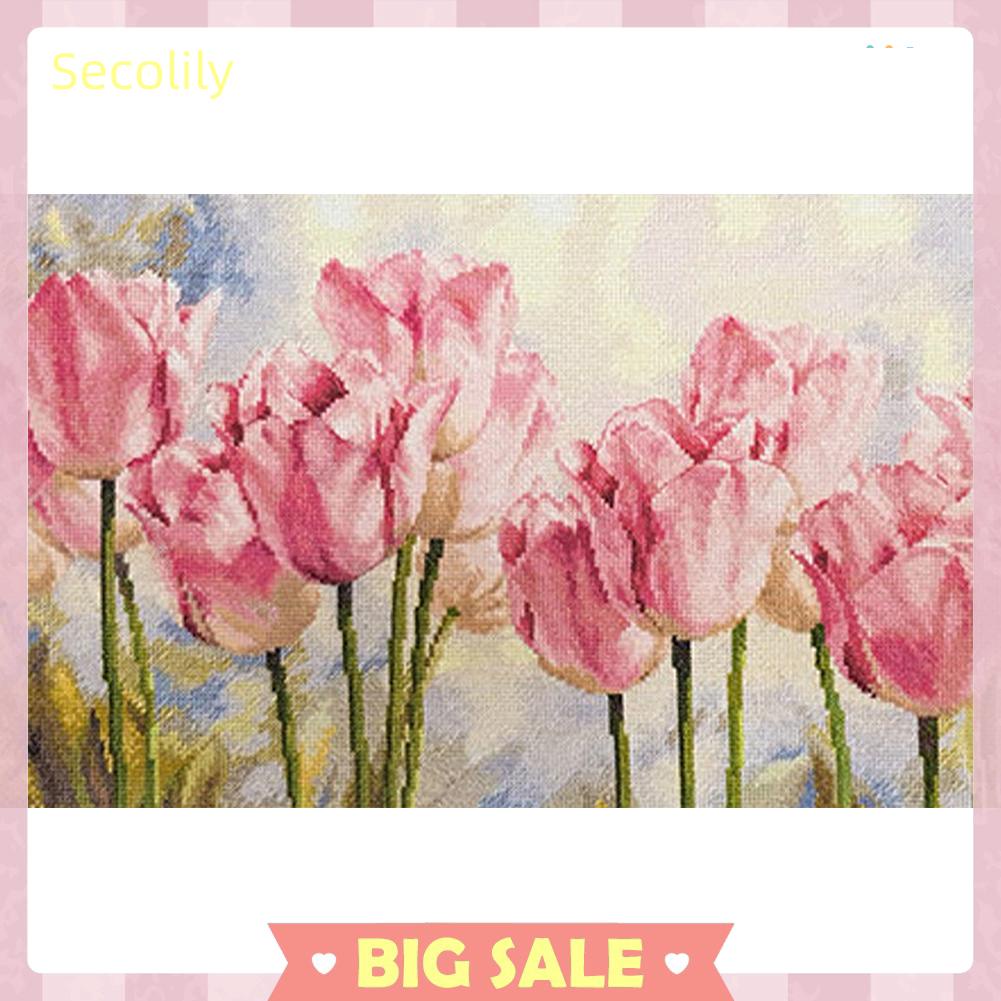 Bộ Tranh Thêu Chữ Thập Diy Hình Hoa Tulip 11CT