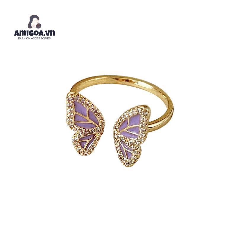 ✨✨ Nhẫn Hình Bướm Đính Ngọc Trai Thiết Kế Độc Đáo Thời Trang Cao Cấp