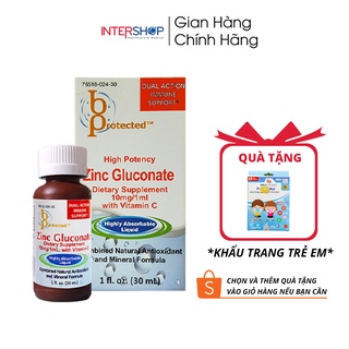 Kẽm Hữu Cơ Cho Bé Bprotected Zinc Gluconate - Cải Thiện Biếng Ăn & Tăng Sức Đề Kháng Cho Trẻ