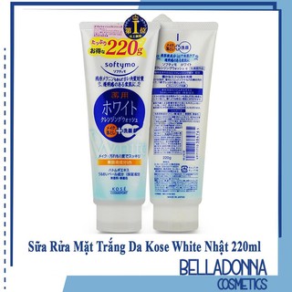 [Chuẩn Auth] Sữa Rửa Mặt Trắng Da Kose Softymo White Cleansing Wash 190g