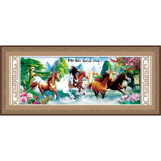 Tranh thêu chữ thập ngựa Mã đáo thành công 222981-134x58cm