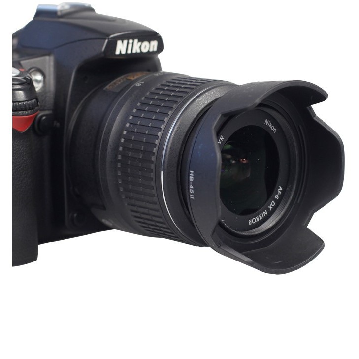 Lens Hood HB-45II Cho Ống Kính Nikon AF-S 18-55mm D3200 D3100 D5100 D5000