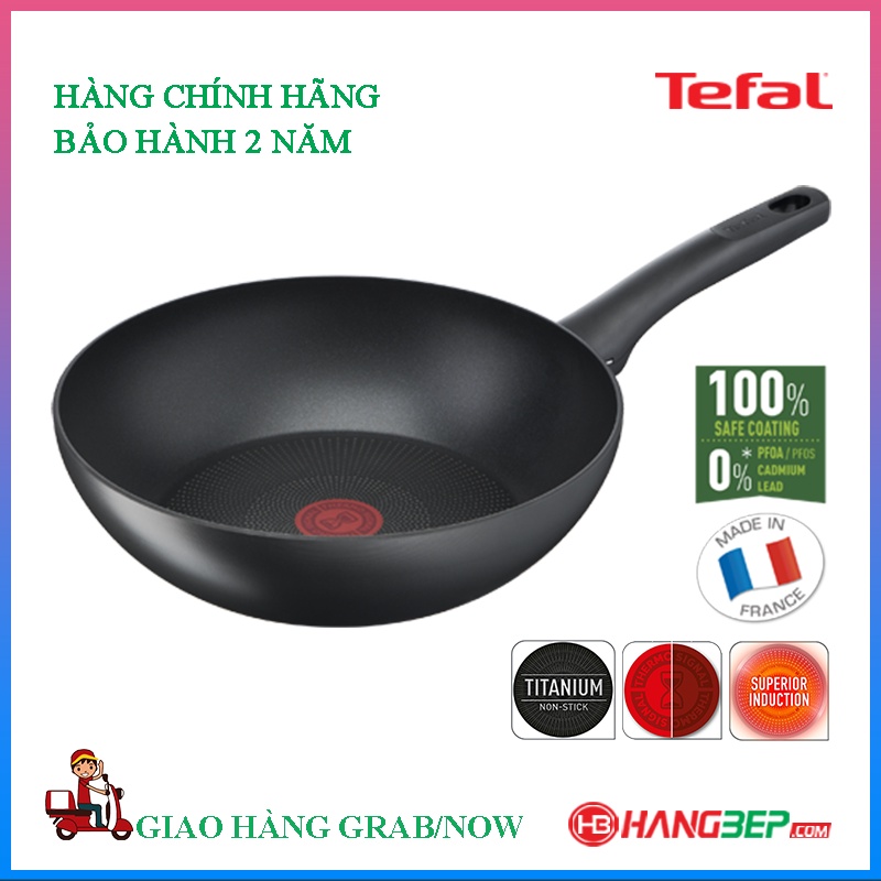 Chảo sâu lòng chống đáy từ Tefal Ultimate 28cm G2681972 - Sản xuất tại Pháp - Bảo hành chính hãng 2 năm