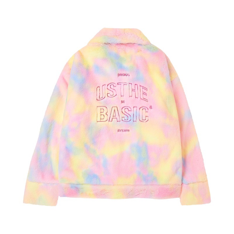 Usthebasic - Áo khoác lông Tie Dye Embroidered Logo Jacket | BigBuy360 - bigbuy360.vn