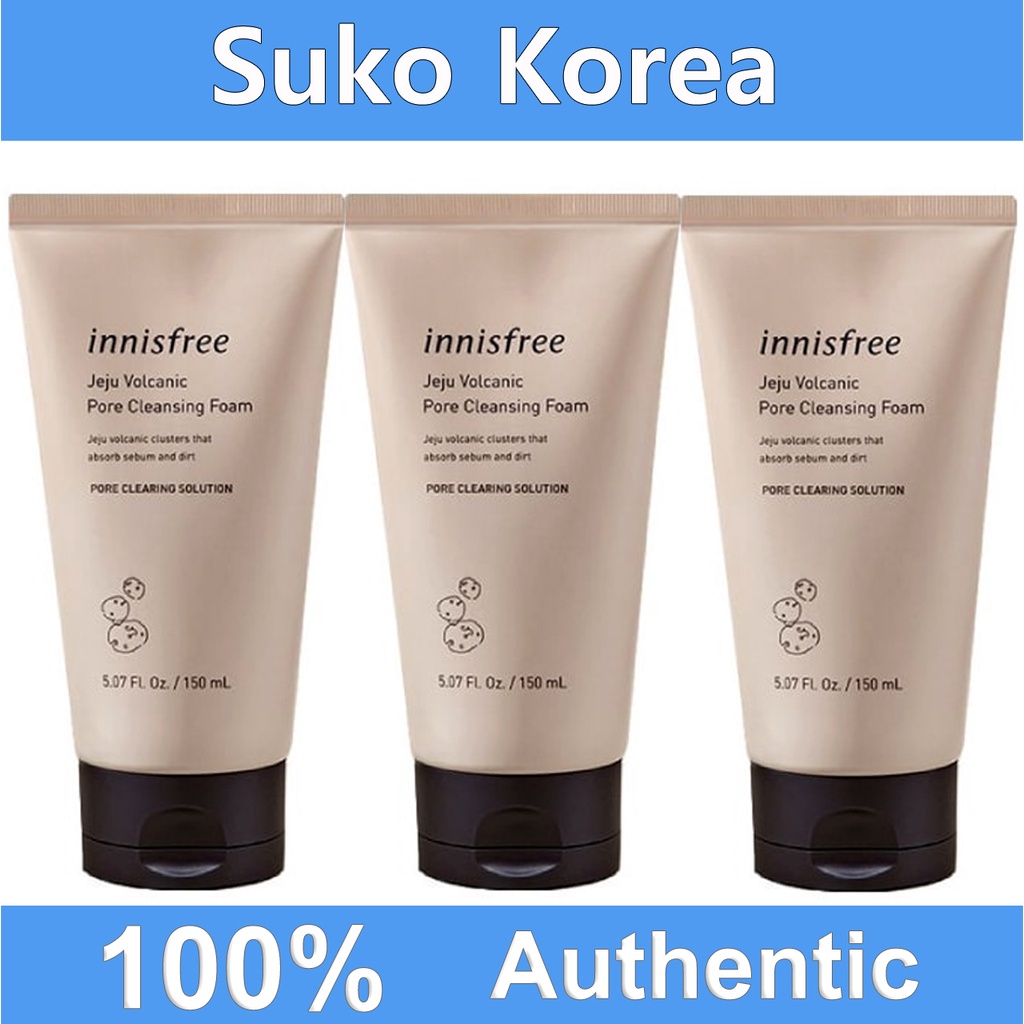sữa rửa mặt tro núi lửa innisfree jeju volcanic pore cleansing foam 150ml - Shop mỹ phẩm chính hãng Suko Korea