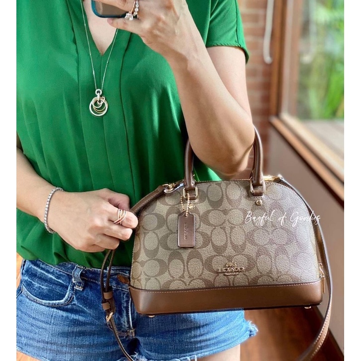 ‼️Rẻ nhất Shopee‼️Túi Coach hến sierra satchel saddle