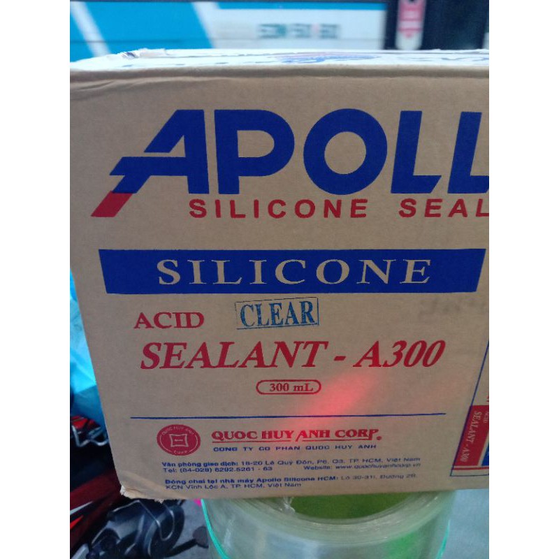 Keo Apollo silicone Sealant -A300 (trong. đục.đen)