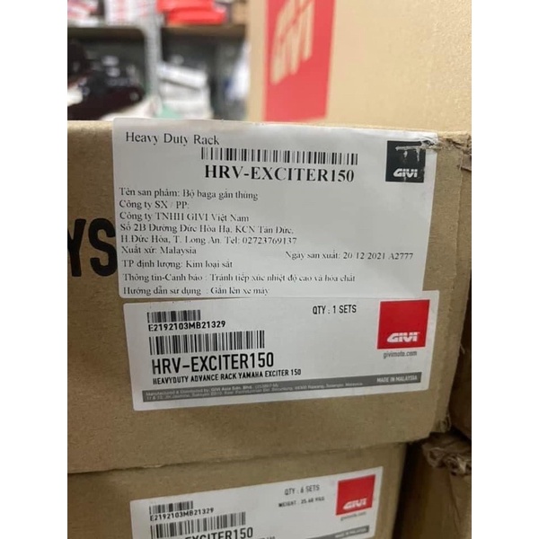 Cảng GIVI HRV / HRX Dành Cho Winner / Satria / Ex150 / Ex155 Chính Hãng Givi ////