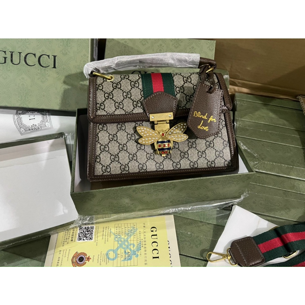 Túi xách Gu ong đủ 2 size Full box nguyên seal/Túi đeo chéo Gu ong size 22-25 Full box hãng