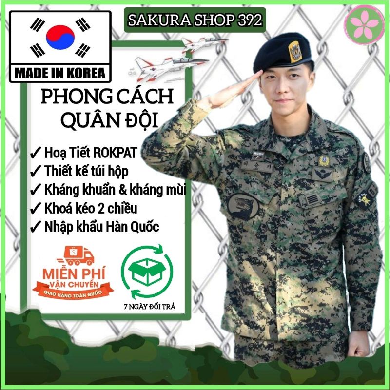 Áo lính Hàn Quốc hoạ tiết ROKPAT kiểu Mỹ