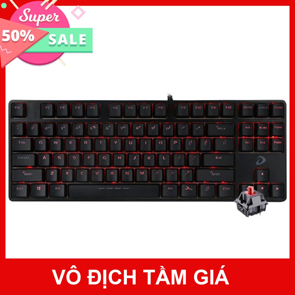 Bàn phím cơ Dareu EK87 - Mã cũ DK87 - Đèn led màu đỏ - Thay được keycap - Bảo hành 24 tháng - Lỗi 1 đổi 1