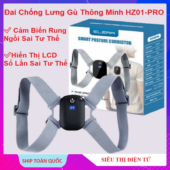 Đai Chống Gù Thông Minh, Model HZ01-PRO Và HZ-808 - Rung Khi Ngồi Sai Tư Thế - Trang Bị Cảm Biến Thông Minh