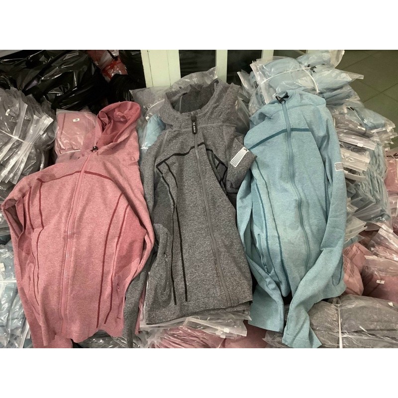 Áo Khoác Dệt Tay Logo Phản Quang Tập Gym -YoGa