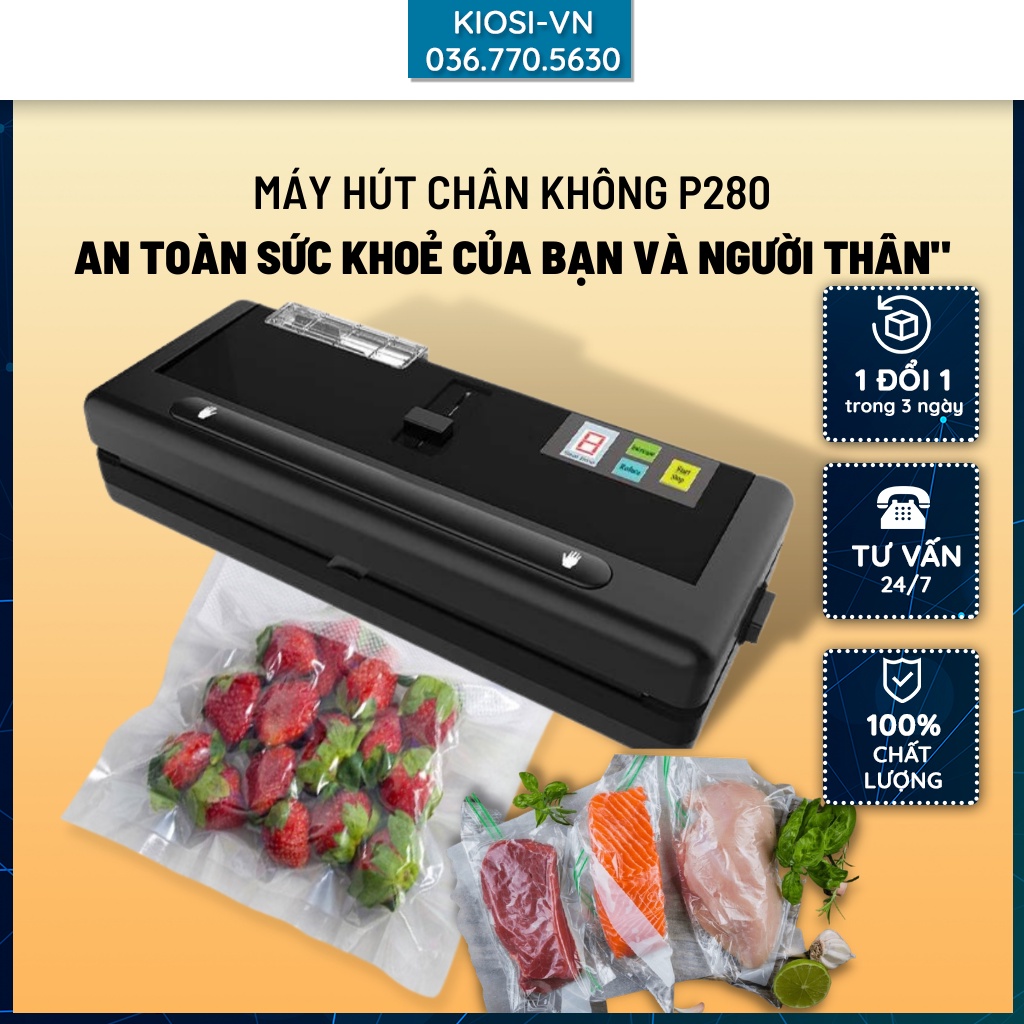 Máy Hút Chân Không Thực Phẩm Hàn Miệng Túi - Máy Hút Chân Không Gia Đình K290/K280 - Hút các loại túi - Công suất lớn