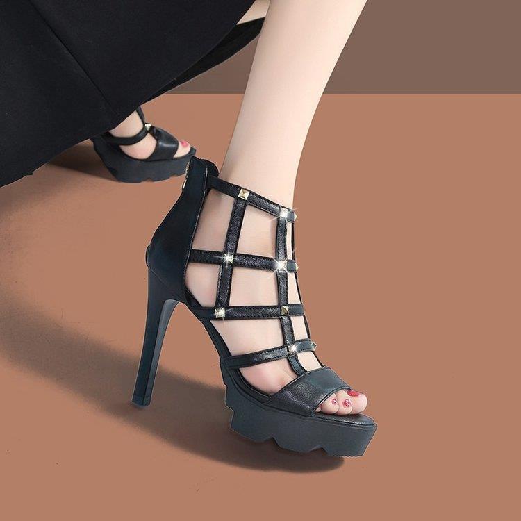 Xăng đan Cao Gót Hở Ngón Chống Thấm Nước Thời Trang Mùa Hè Cho Nữ
